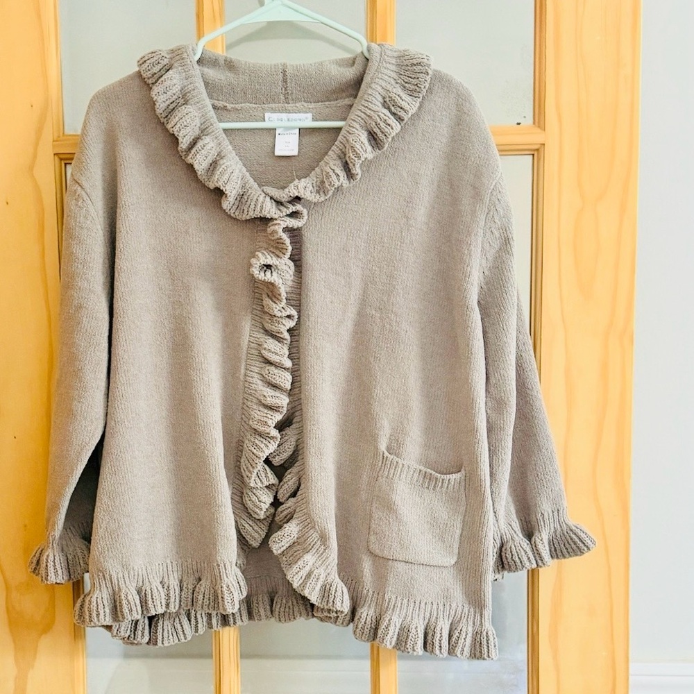 Cuddledown Josie Ruffled Cardigan NEW